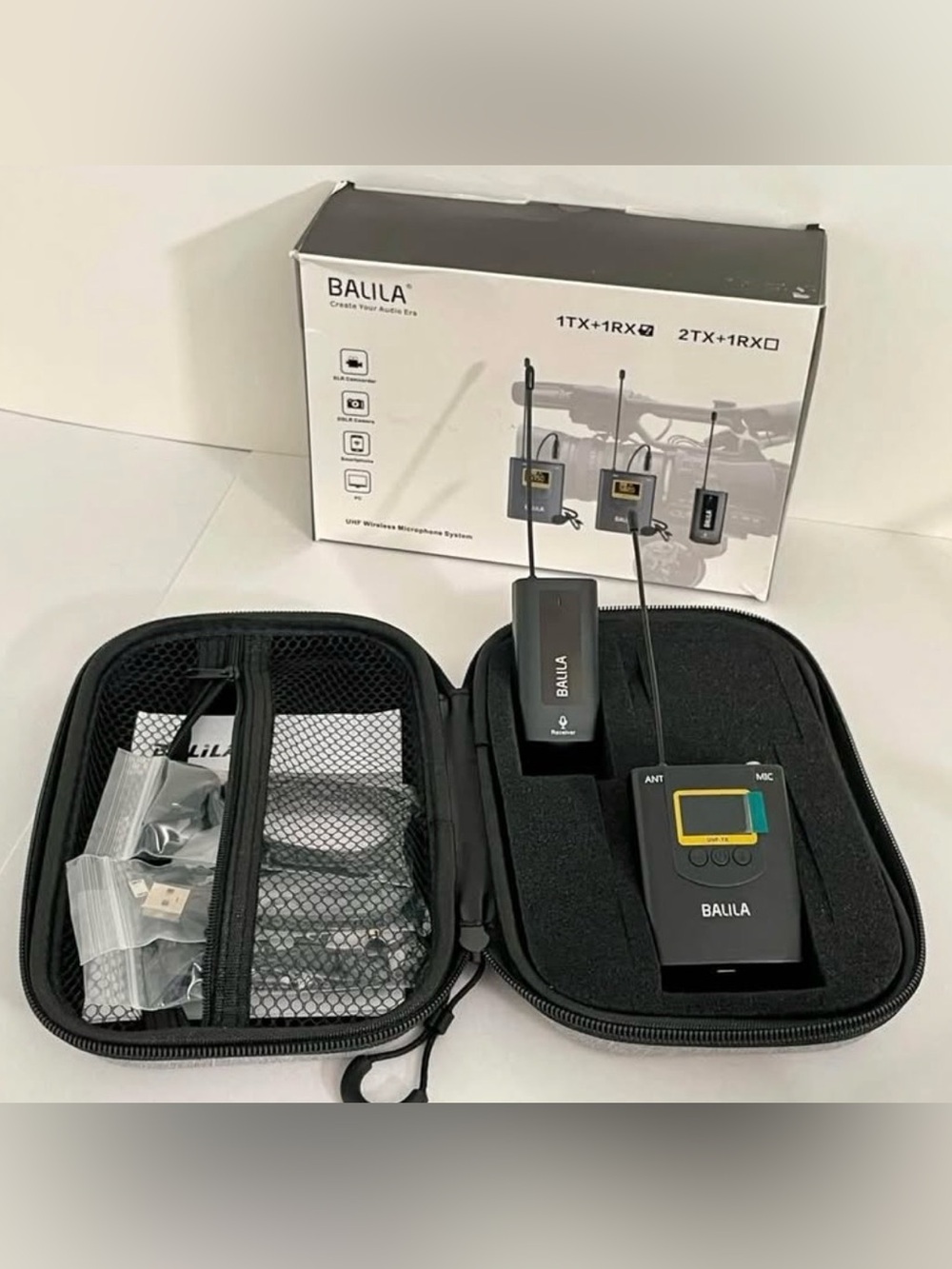 BALILA Wireless Lavalier Microphone Kit in Case